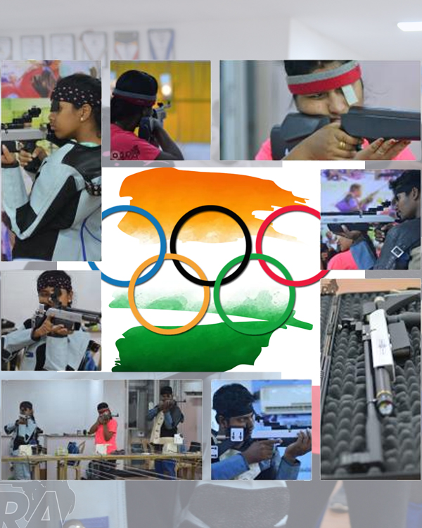 Shooter at the Olympian Air Rifle Academy range